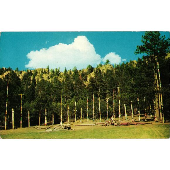 Totem Poles Philmont Scout Ranch Postcard Unposted - Picture 1 of 2